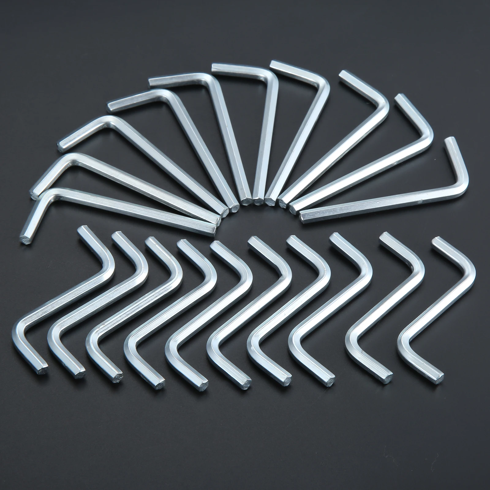 

10pcs Allen Wrench Iron Hexagon Hex Key M4 L-shape Z-shape 59mm/45mm Garage Workshop Repair Toolbox Metalworking DIY Craft Tools