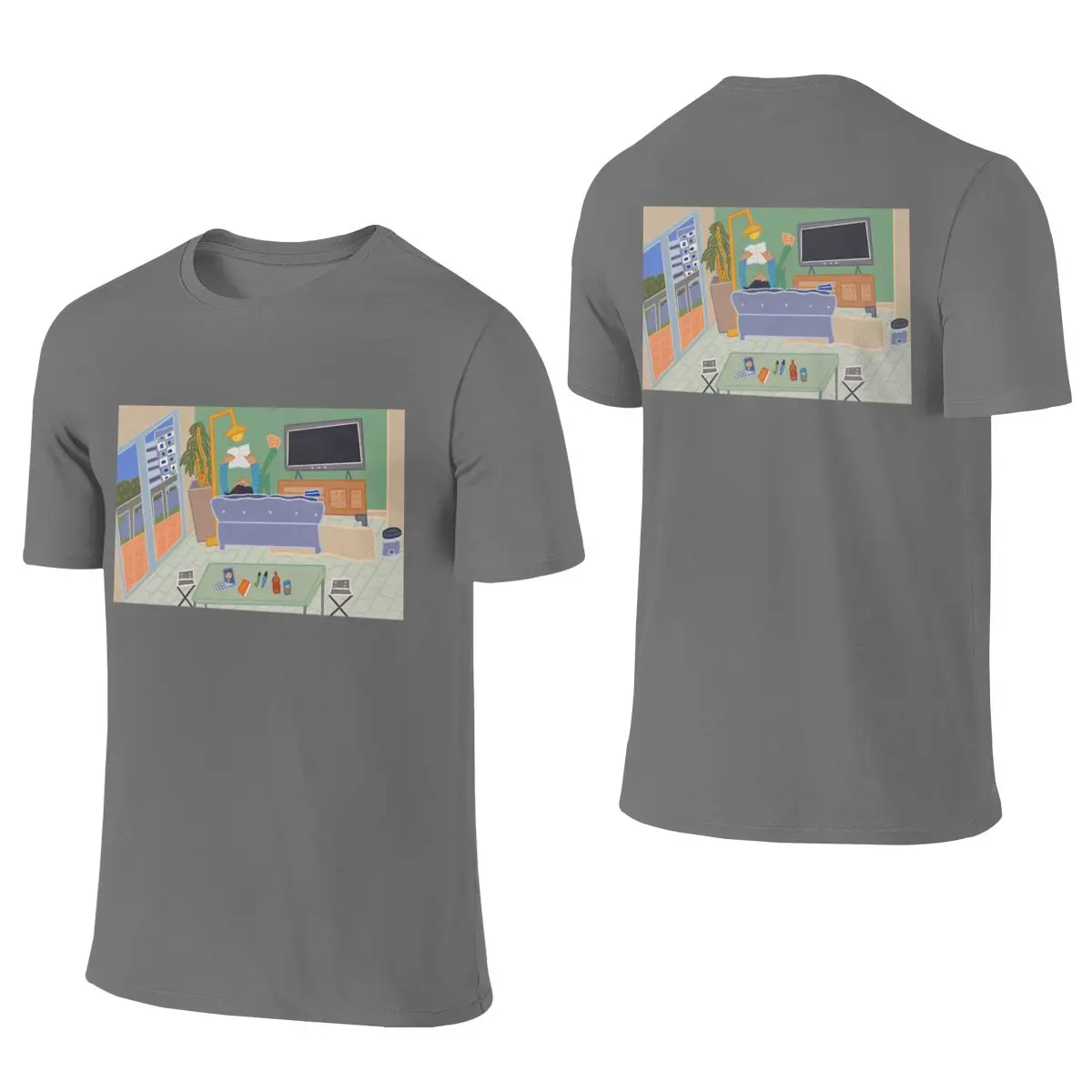 Reader Casual Reversible T-shirt Sports Leisure Korean Atmosphere Men's T-shirts