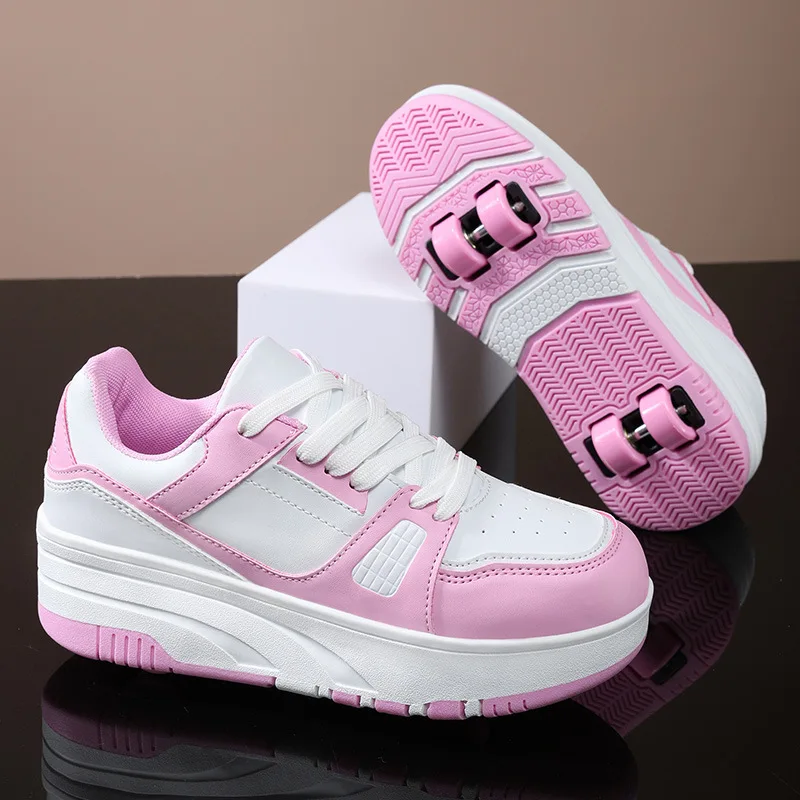 Roller Skate Shoes Kids Autumn 2023Children Fashion Casual Sports Toy Gift Games Boys 4 Wheels Sneakers Girls Boots