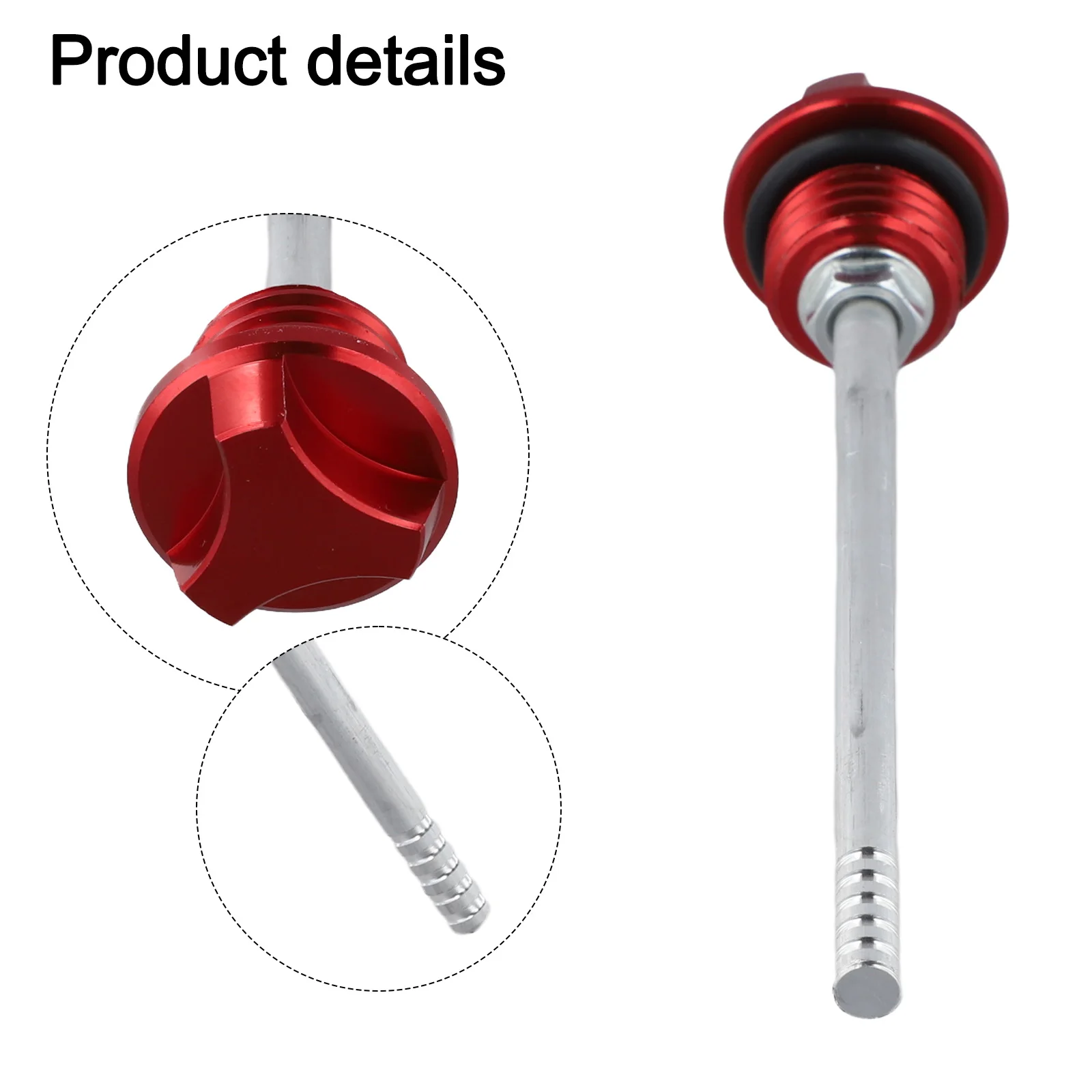 Oil Level  Dipstick Motorcycle Anti-slip Design  Accurate Measure Aesthetics  Aluminum Ngine Oil Tank Dipstick  Level Lndicator