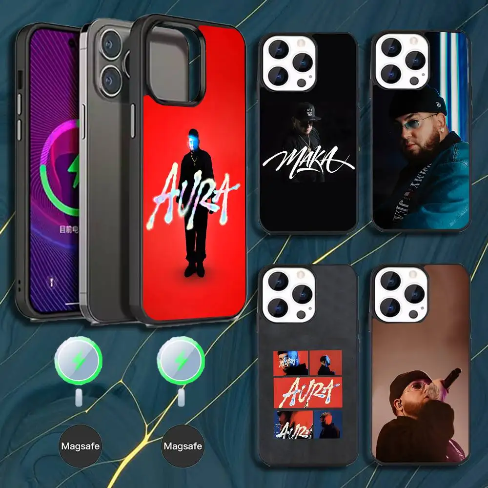 

Чехол для телефона Rapper Maka Aura 2025 Tour для iPhone 17,16,15,14,13,12,11, Pro, Max, Plus, Mini, Magsafe, магнитный чехол для беспроводной зарядки