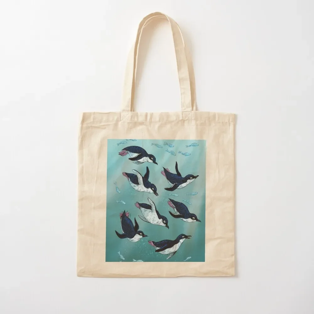 Little Fairy Penguins Tote Bag Canvas reusable grocery bags Tote Bag