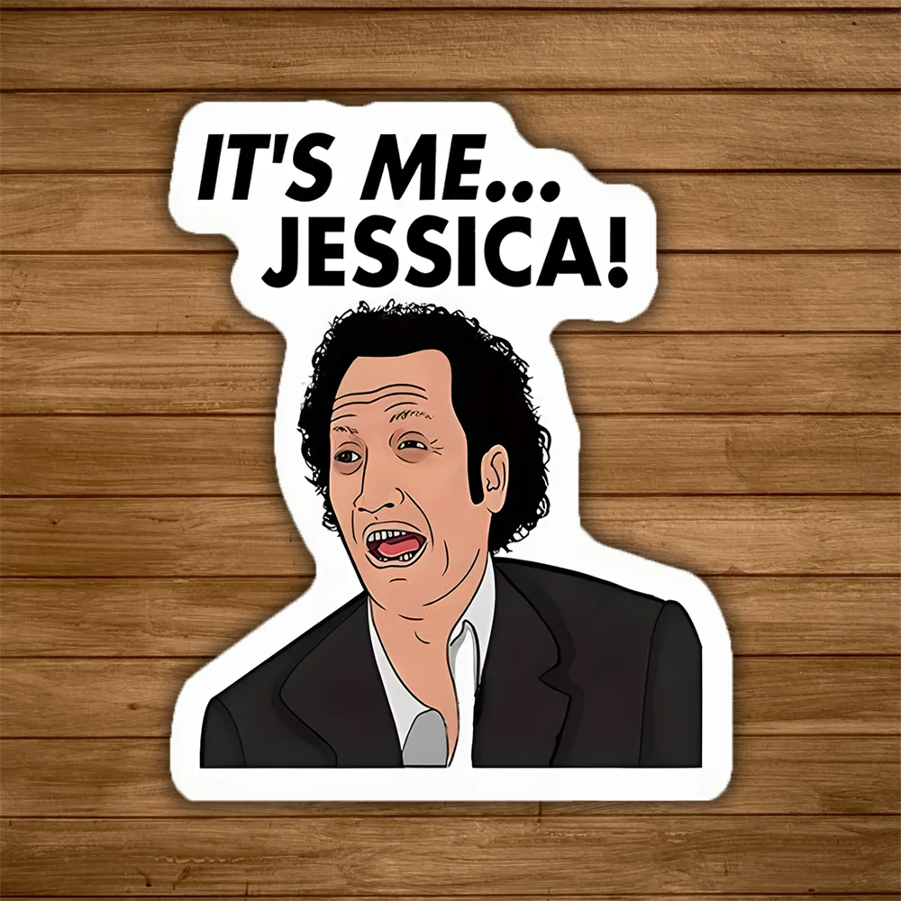 10 Uds. Me's Jessica Hot Chick pegatina de vinilo autoadhesiva para botellas de agua vasos portátiles sombreros fundas de teléfono forma Irregular