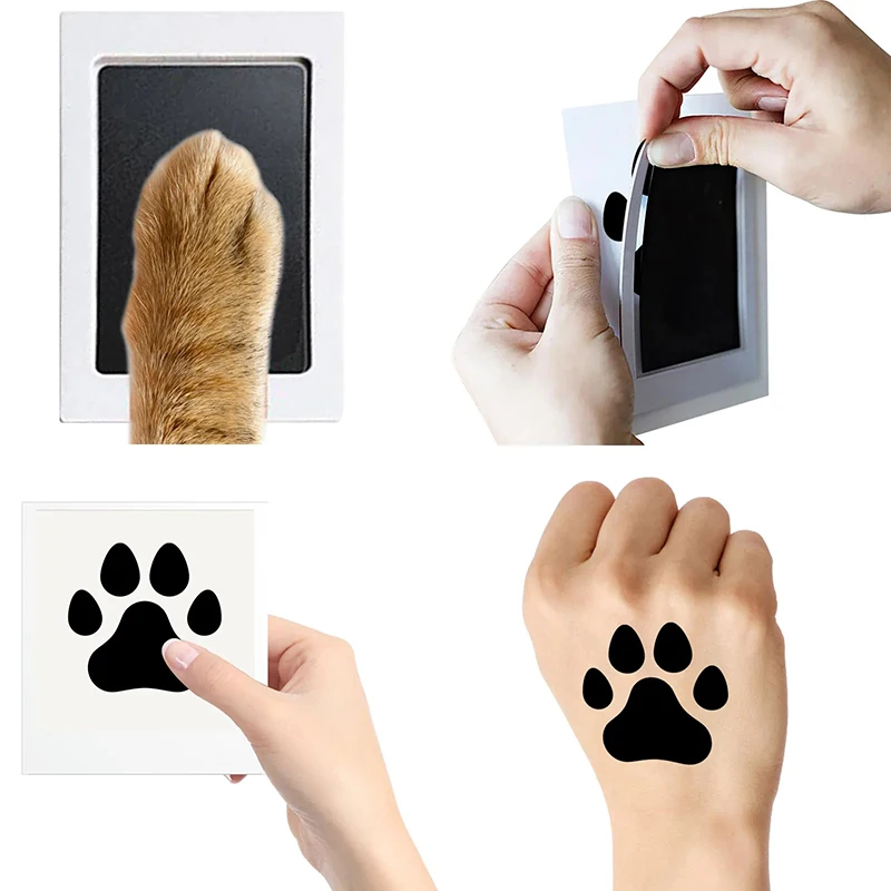 Pet Paw Prints Washfree Ink Pads, Color Ink Pads, Footprints, Anti-Counterfeiting Pet Paw Prints, Pet Toys, Photo Frame Setting