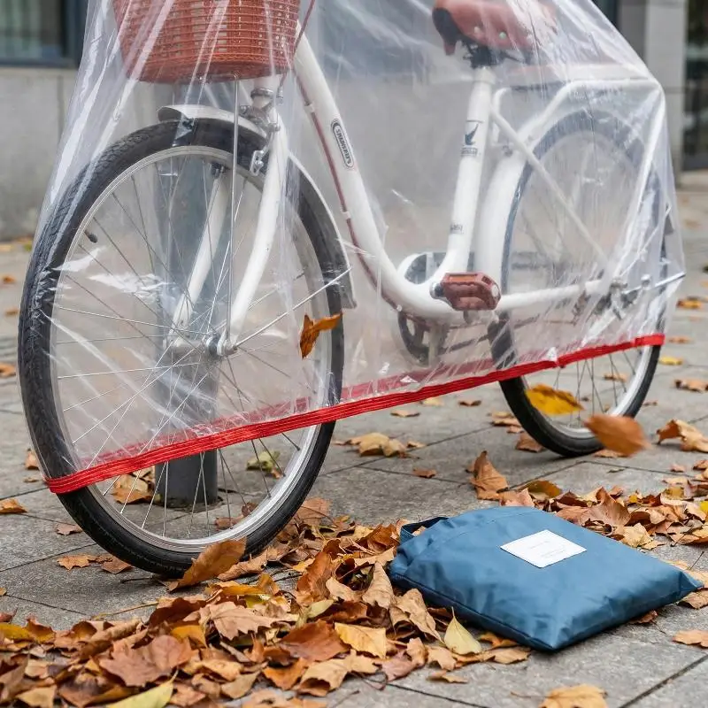 Outdoor Waterproof Bicycle Cover Rain Dust Resistant UV Protector for  Road Bike Storage Garage view 5