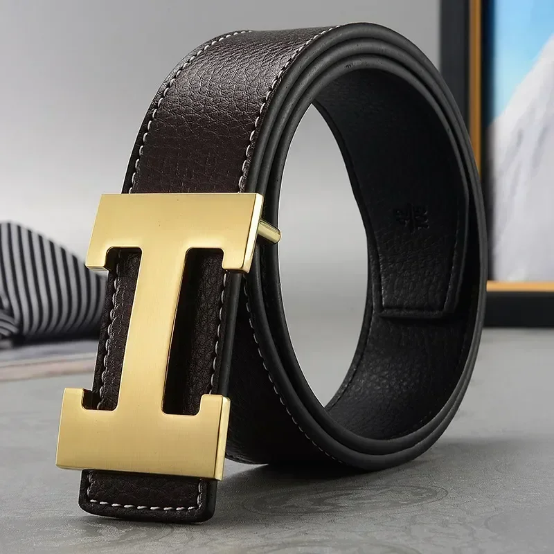 

Casual Belt High Quality Designer Authentic Belt Men's Metal Smooth Buckle Fashion Designer Belt Belt for Men Belts for Women