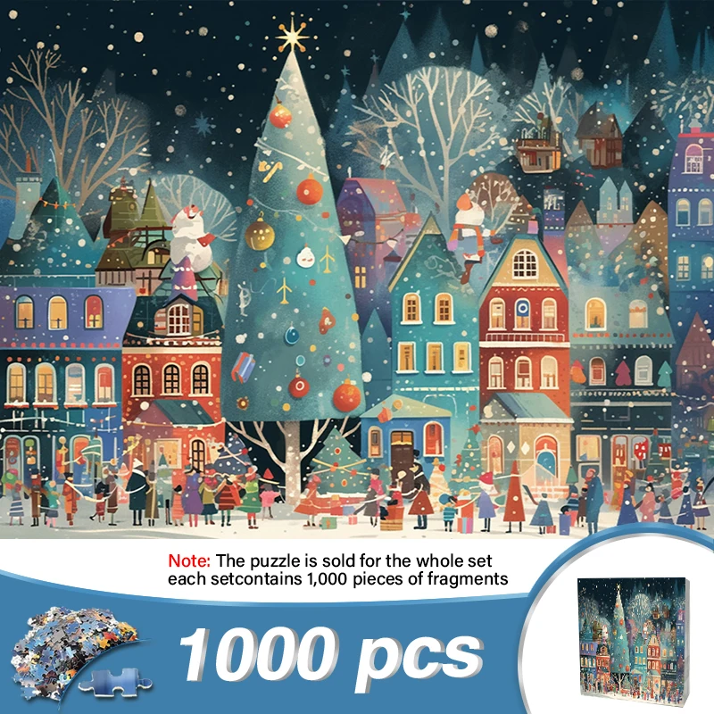 

DIY Рождественская вечеринка 1000 шт. Пазл романтическая тема Идеальный подарок на Новый год Рождественский подарок Хэллоуин подарки на день рождения игрушки