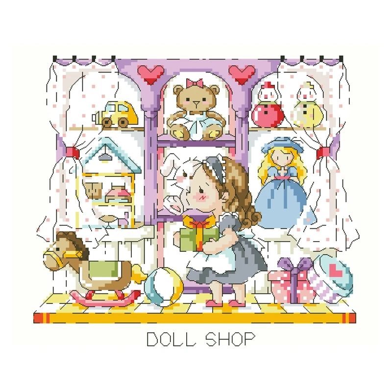 

Cross-stitch kit DIY Embroidery tool kit Optional printed handcrafted intersection point kit saga Girls Store 2