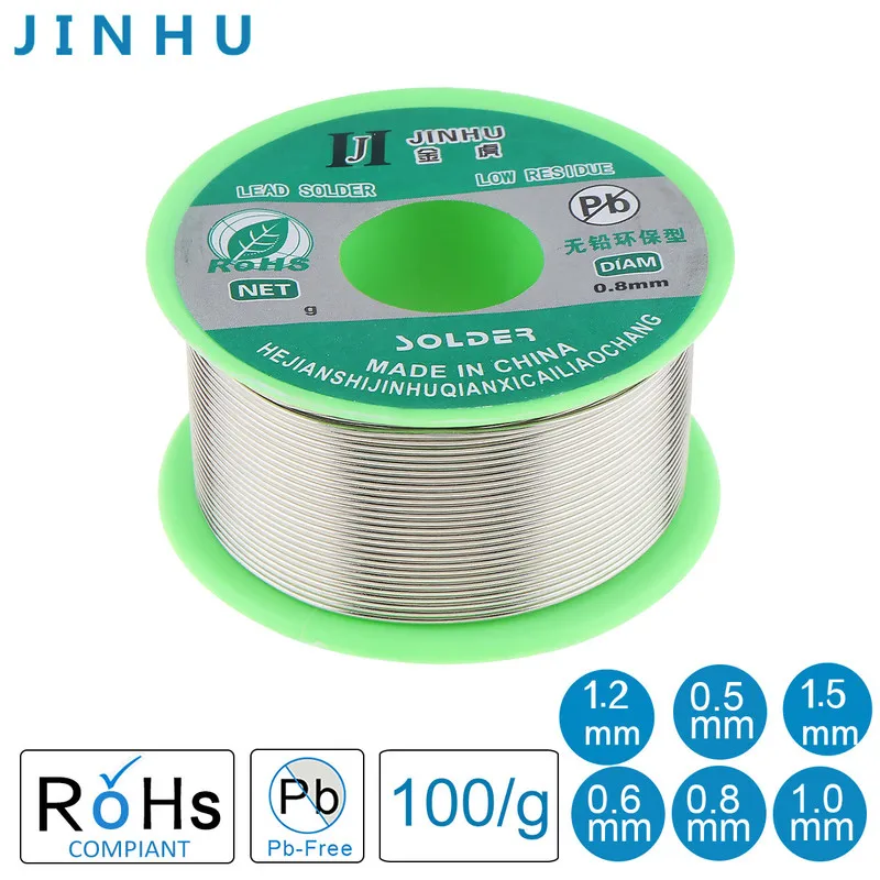 50g/100g 0.6/0.8/1.0mm Sn99.3 Cu0.7 Lead-free Rosin Core Solder Wire with Flux and Low Melting Point for Electric Soldering Iron