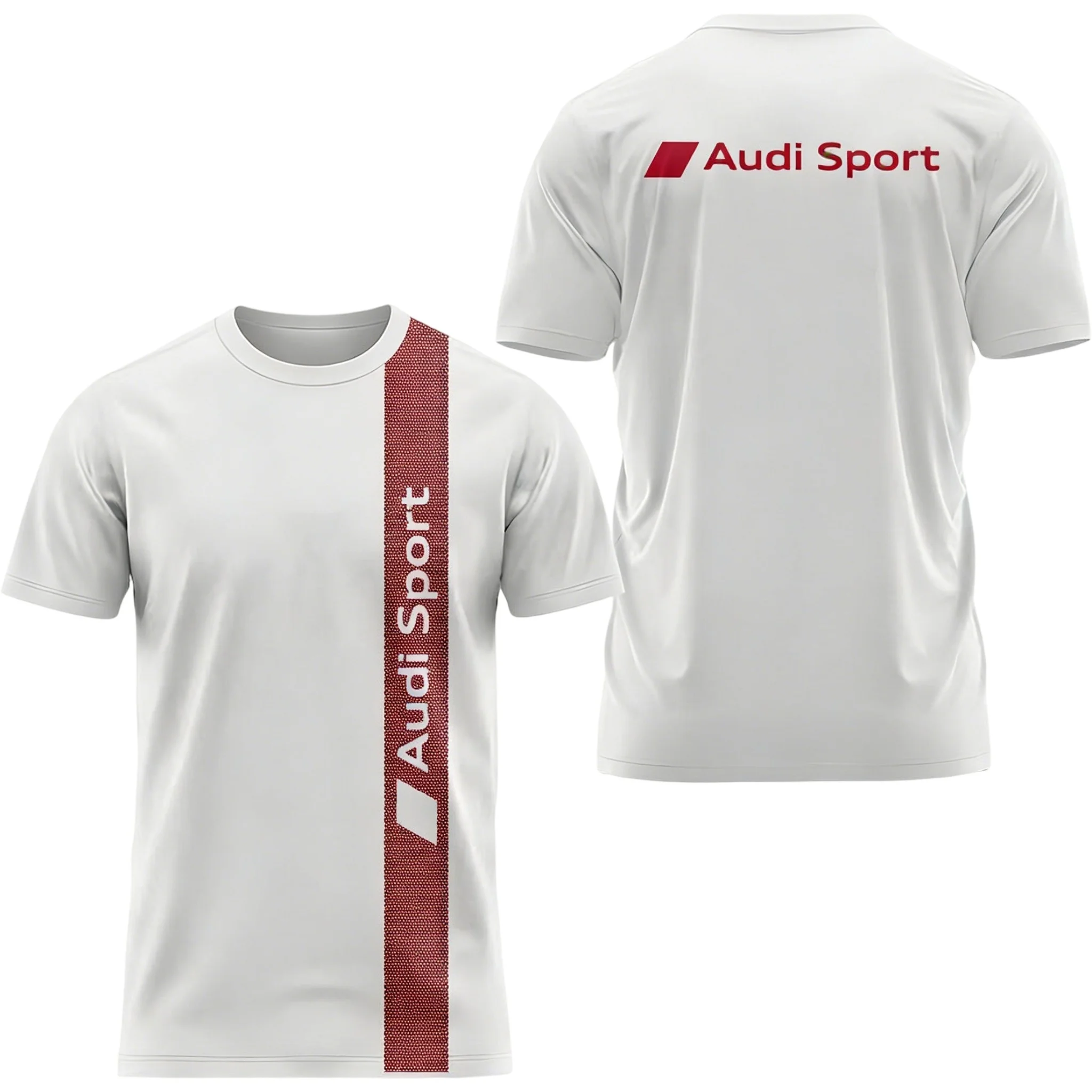 3D Printed Audi Logo T-Shirt Summer Bestseller Comfortable Quick-Drying Sweat-Absorbing Short-Sleeved Trendy Top for Men