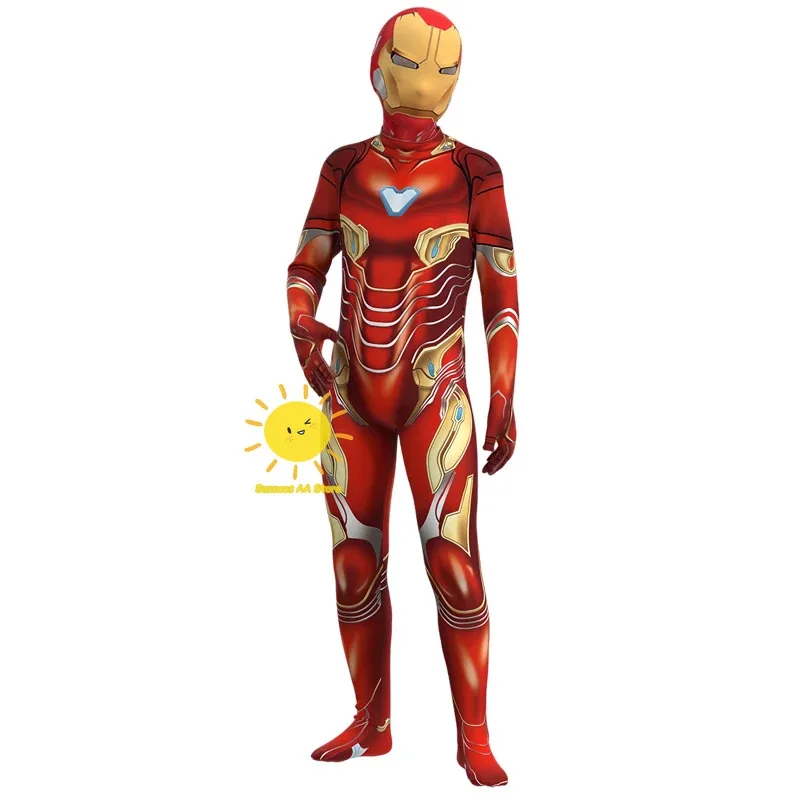qq023 BEAST KINGDOM الرجل الحديدي زي حفلة الهالوين توني ستارك كوسبلاي للجنسين ملابس العضلات البدلة حللا سوب