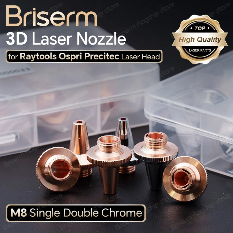 3D Laser Cutting Nozzle D15 M8 H19 3D Laser Nozzle for Raytools HSG Ospri Boci Precitec Laser Cutting Machine