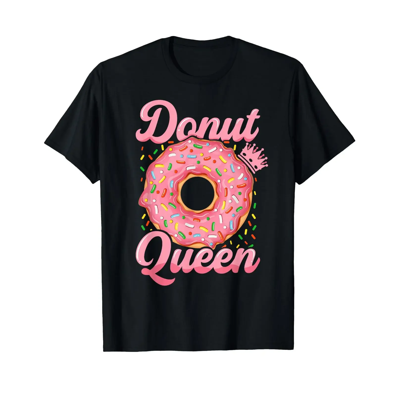 Donut Lover Funny Queen with Sprinkles Design T Shirt vintage Washed graphic designer clothes Slightly Versatile Breathable
