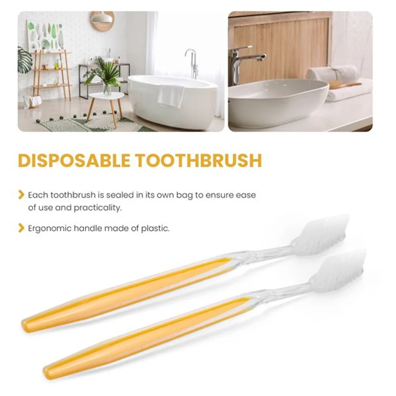 100 Packed Disposable Travel Toothbrushes Adult Or Child Disposable Hotel Toothbrushes Travel Toiletries Teeth Clean Brushes