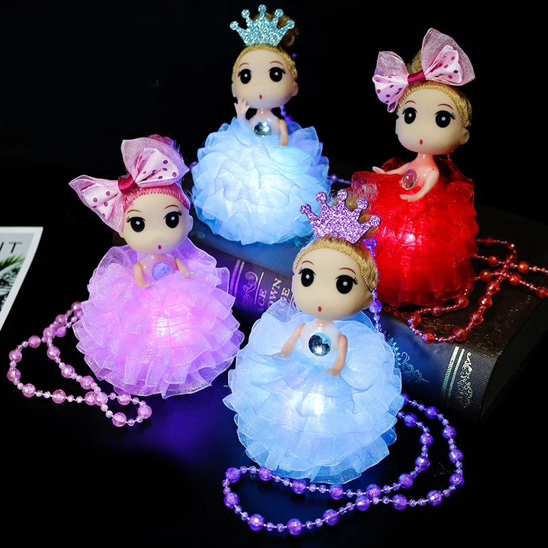 Cute LED Glowing Doll Glowing Toy Creative Cartoon Doll Glowing Colorful Toy Girl Bedroom Christmas Decorations Gift