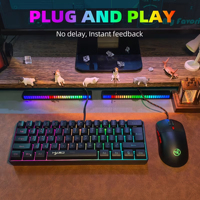 Wired Gaming Keyboard Mouse Combo 60% Ultra-Compact, 61-Key RGB Backlit, Ergonomic 6-Button, USB Plug & Play
