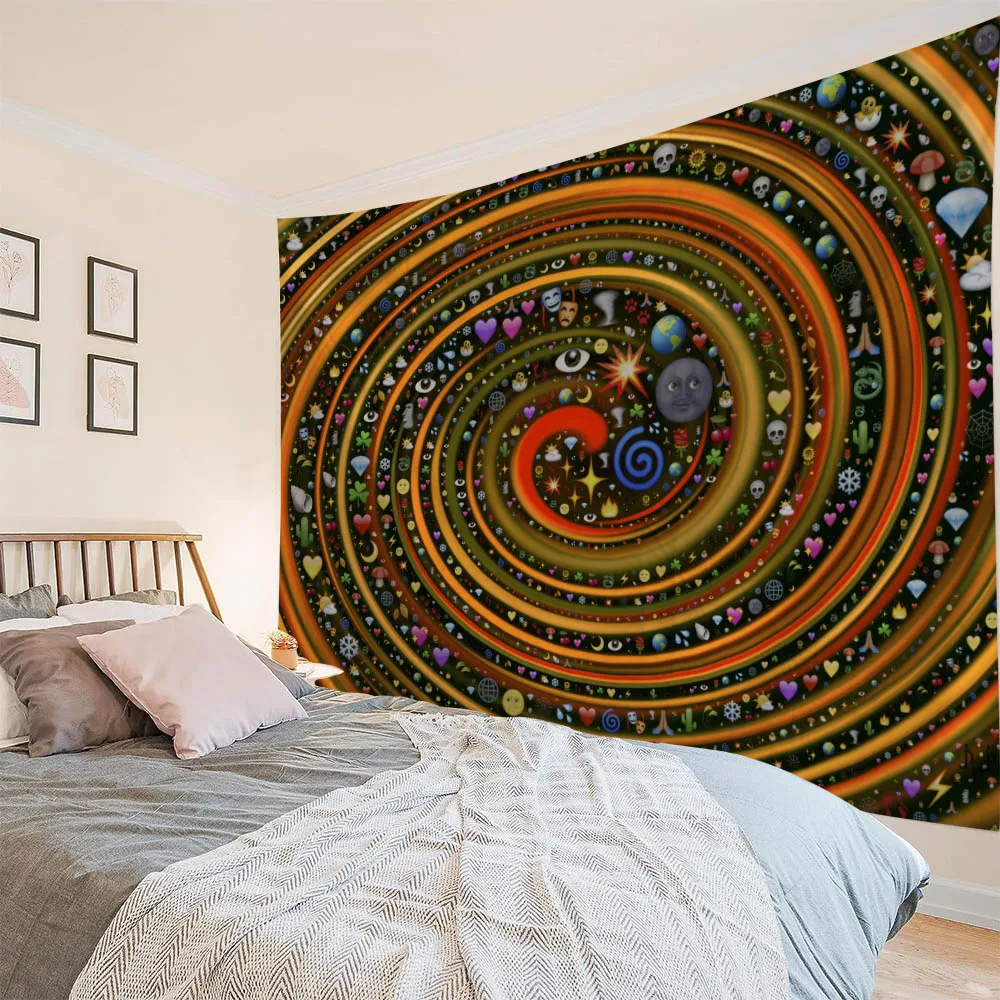 

Home decoration tapestry, eyes, red lips, personalized wall hanging cloth, bedroom, dormitory wall decoration, hippie sheets