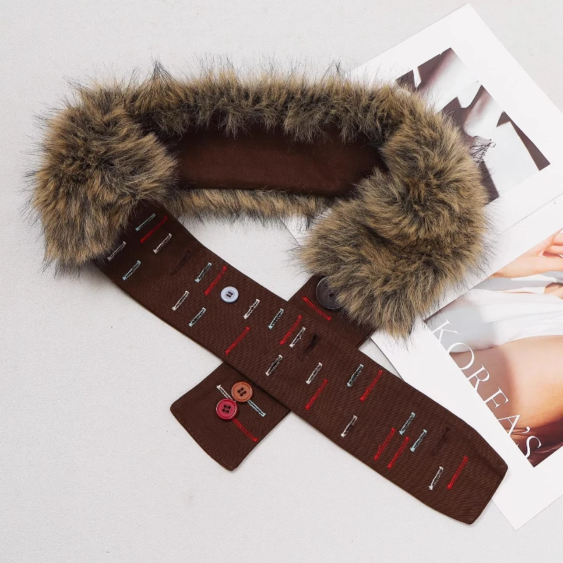 2025 Luxury Design Winter Imitation Furry Twill Fabric Waist Belts for Women Button Adjustable Wide Corset Waistbands Ceintures
