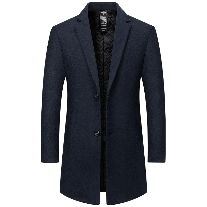 

Windbreaker Jacket Men's Long Wool Coat Casual Fashion Trench Coat for Autumn Winter