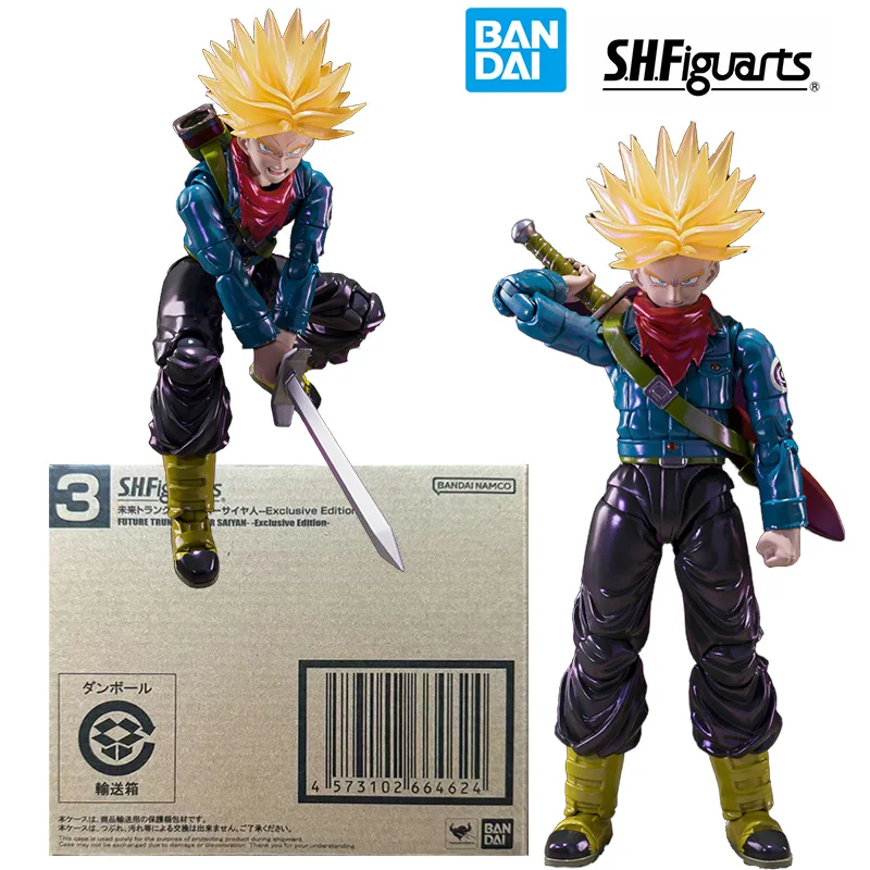 Bandai S.h.figuarts Future Trunks Super Saiyan Exclusive Edition Dragon Ball Super Anime Original Action Figure Model Toy Gift