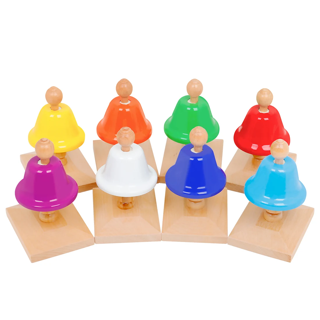 8 Note Hand Bell Wind Desk Musical Bells Set Baby Early Education Orff Instrument Children Music Toy Gift