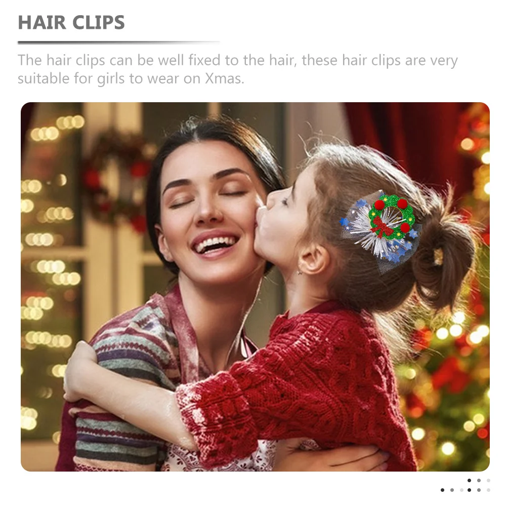 

10Pcs Xmas Hair Clips Christmas Barrettes for Women Party Wear Gift Headpiece Christmas Hair Clips Xmas Hairpin
