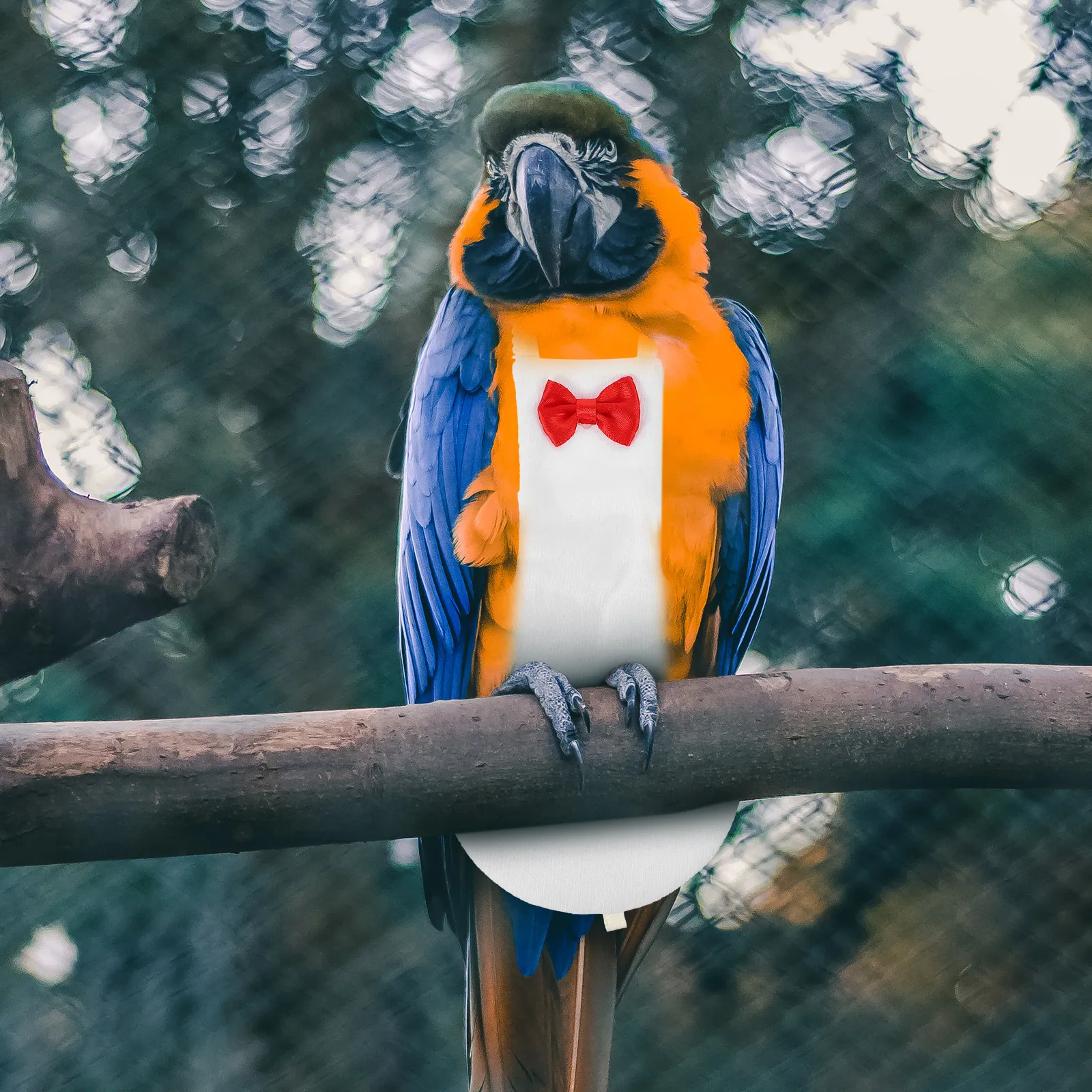 

Reusable Bird Diaper Suit Washable Flight Liner For Parrot Cockatiel Pigeon Outdoor Play Adjustable Strap Decorative