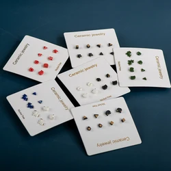 4pcs Earring Sets Fine Ceramic Stud Earrings Anti allergic Needle Plated Porcelain Wholesale Gift Accessories #XN572