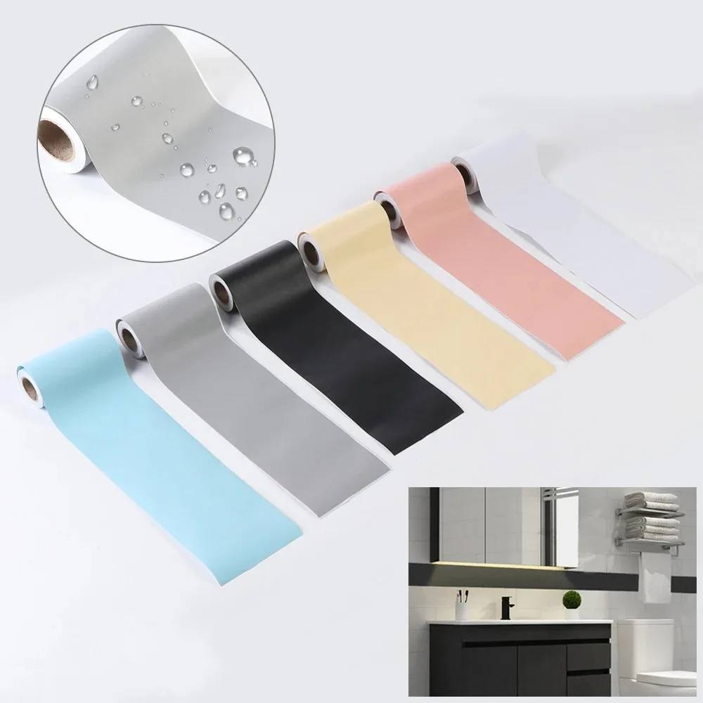 1 قطعة 196.85in ديكور المنزل شارات الفينيل ذاتية اللصق اللوح جدار الحدود ملصقات الخصر خط خلفية التفاف خط #1