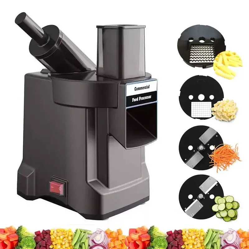 2026 Upgrade 4-in-1 Commercial Vegetable Cutter Electric Food Processor Multifunctional Vegetable Automatic Vegetable Cutter