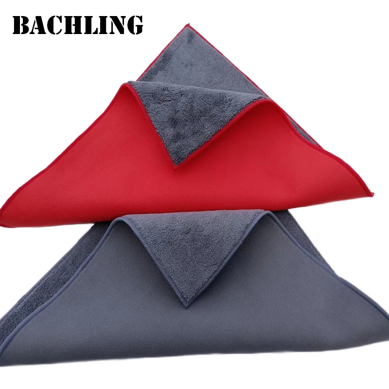 Double-layer suede car cleaning towel Detailing Cleaning Cloth Soft Drying Cloth for Car Body Washing Towels Super Absorbent