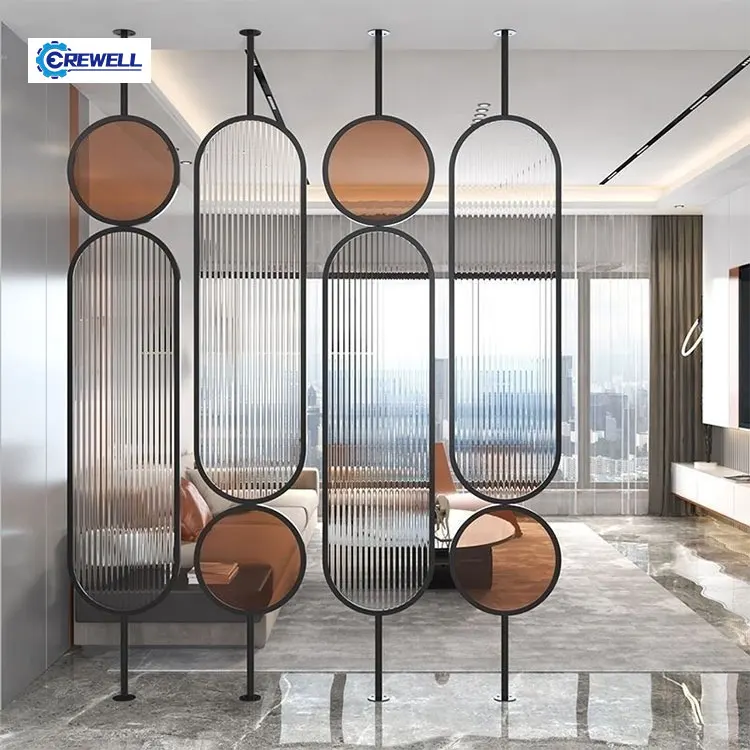 Modern Laser Cut Stainless Steel Room Partition Screen Divider for Living Room and Hotel Home Decor Multi-Functional