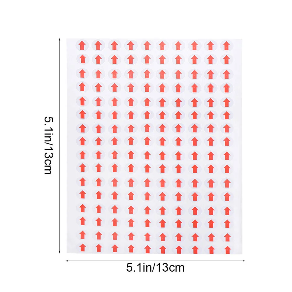 60 fogli etichetta di rilavorazione adesivi a punti piccoli Mark Arrow per etichette di avvertenza del negozio indicatori di direzione decalcomanie carta che indica la direzione