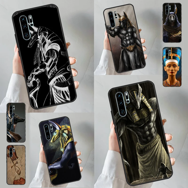 Egypt Nefertiti Anubis Ankh Case For Huawei Nova Y70 Y60 Y90 Y91 Y61 9 10 SE 11i 8i 7i 3i 5T P30 P40 Lite P60 Pro Funda