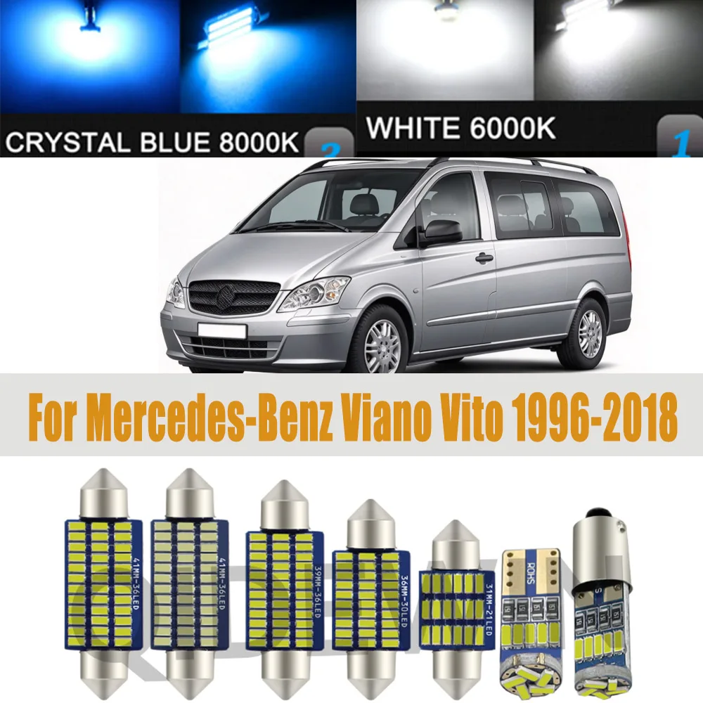 Car Interior LED Light Canbus For Mercedes Benz Viano Vito W638 W639 W447 1996-2009 2010 2011 2012 2013 2014 2015 2016 2017 2018