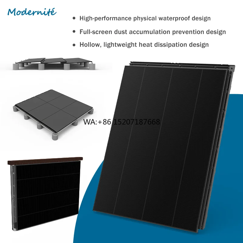 Energy Generation Long Lasting Reliable Building Material Factory Direct BIPV Solar Roof Tiles for Homes Sustainable