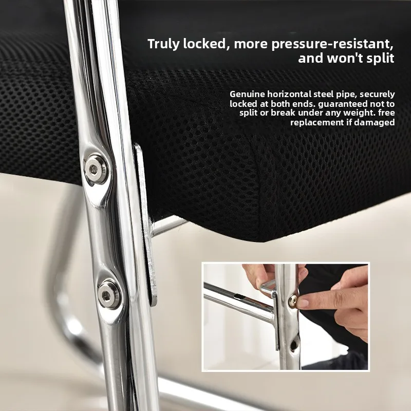 Ergonomic Computer Chair Lumbar Support Breathable Leatherette Home Office Workers Employee Office Chair Office Staff Chair