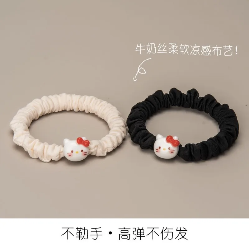 Cute Hello kitty small intestine hair ties for girls, sweet hair ties for couples, small rubber bands for hair ties