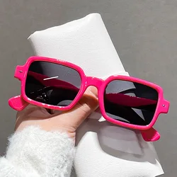 Small Frame Square Sunglasses Women For Men Fashion Vintage Trendy Sun Glasses Punk Luxury Brand Designer Pink Leopard Shades
