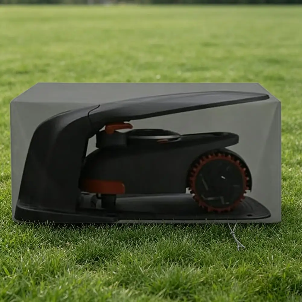 Waterproof Black Robotic Mower Cover For Automatic Grass Trimmer Protection Against Rain Dust Sun Outdoor Garden Furniture Cover