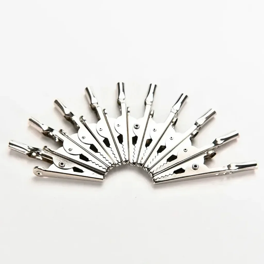 10 unids/pack 50 unids/pack pinzas de cocodrilo de Metal para DIY modelo militar montaje palo para colorear fijación pinzas de cocodrilo de alta calidad