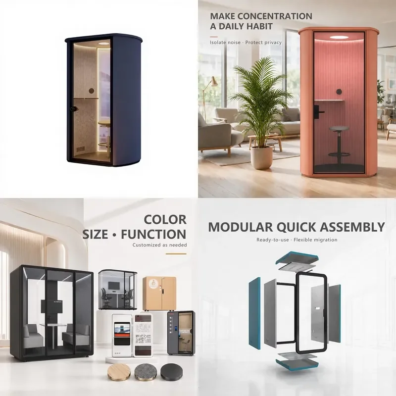 for Household Rectangular Soundproof Room Indoor Sound Absorbing Cabin Mobile Live Broadcast Studio Piano Drum Set Room B