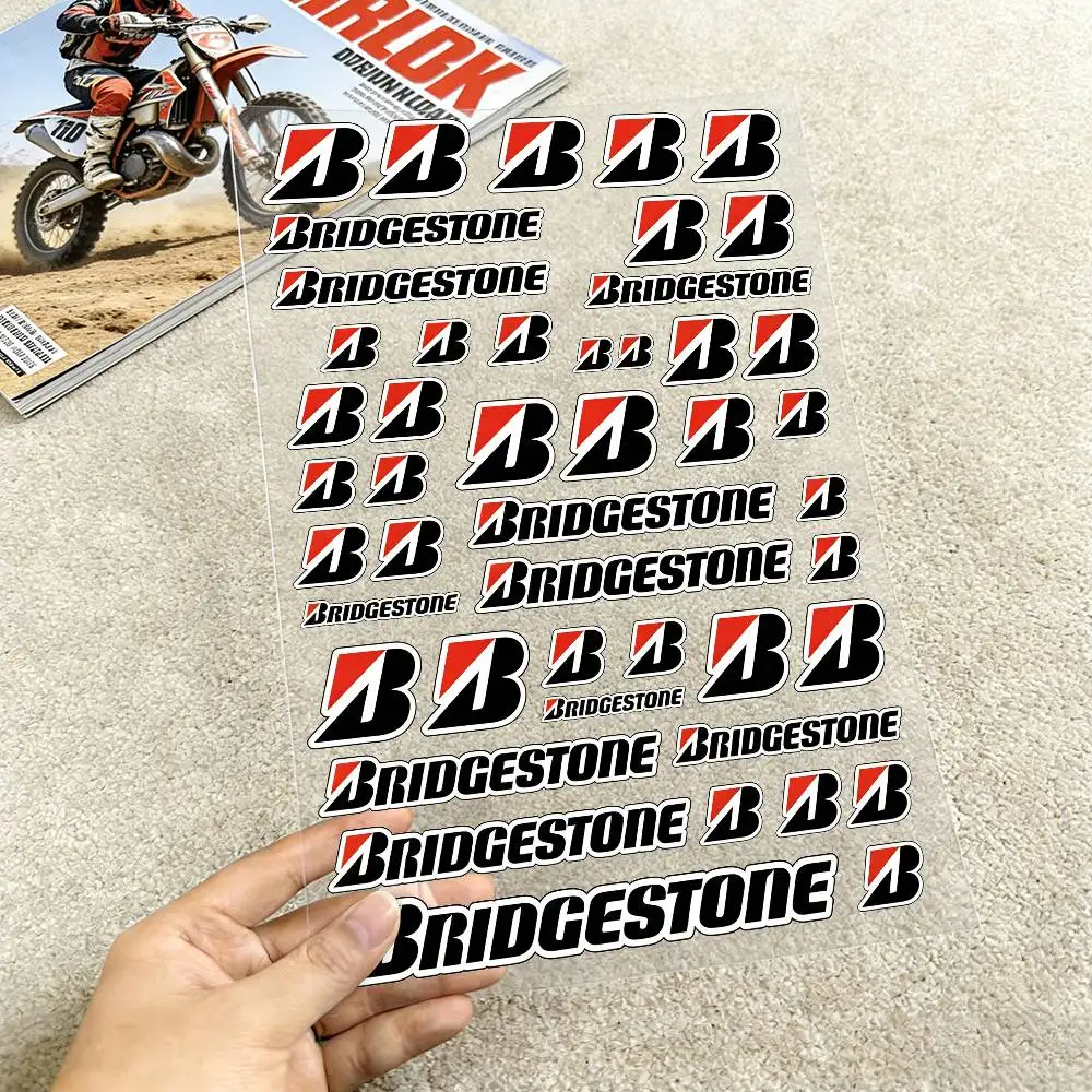 

Лазерные водонепроницаемые светоотражающие наклейки для мотоциклов Bridgestone, легко снимаемые съемные наклейки для мотоциклов и автомобилей