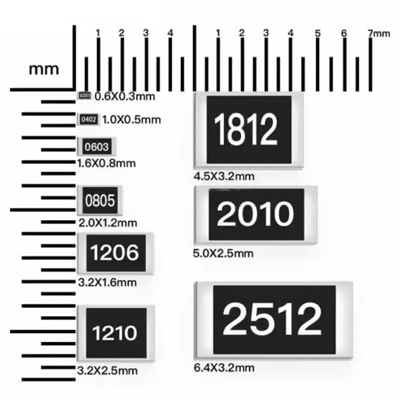 Resistencia de Chip SMD de 50 piezas, 2010, 5%, 3/4W, 0R-10M, 1, 10, 47, 100, 220, 470 Ohm, 1R, 10R, 100R, 150R, 220R, 470R, 1K, 2,2 K, 4,7 K, 10K, 47K, 100K 1M