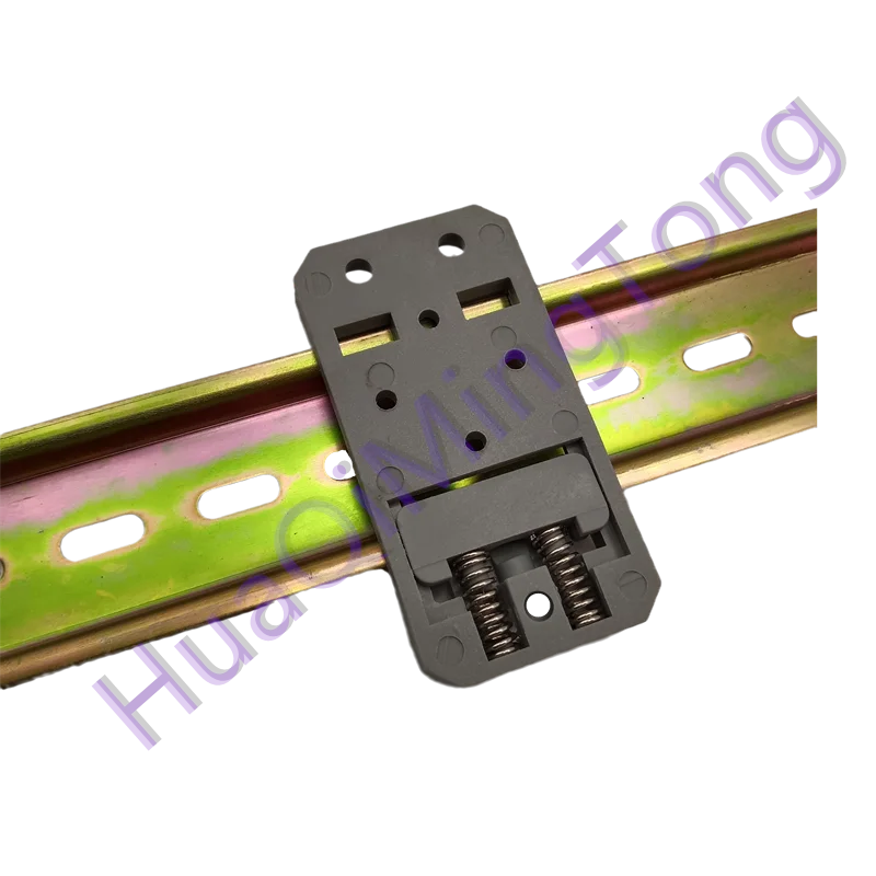 DIN 35mm Guide Rail Buckle-35mm Wide Cross 4-Hole Plastic Mounting Buckle-Applicable to Switches, PSU Switches and Other