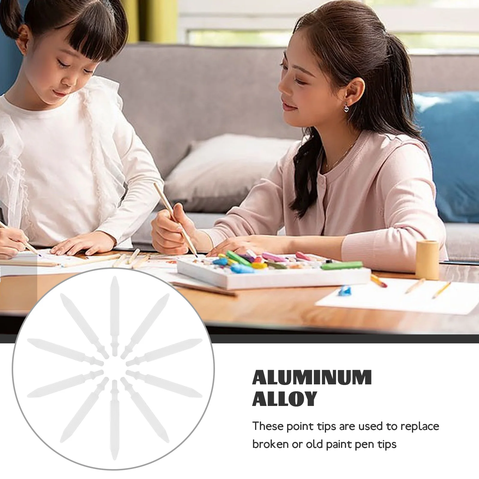 10 قطعة من أقلام الرسم القابلة لإعادة الملء من الأكريليك نصائح بديلة للتدفق السلس لاستخدام الفنانين والمعلمين والطلاب #5