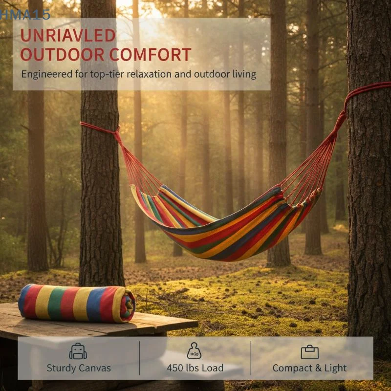 【YA】1세트, 야외용 캔버스 캠핑 해먹, 전복 방지 - Outdoor Camping Hammock 리뷰 및 가격