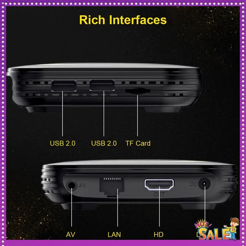 

AA87 Android TV Smart Box TV98 Allwinner H618 Media Player Dual Wifi 2.4G & 5G TV Box EU Plug