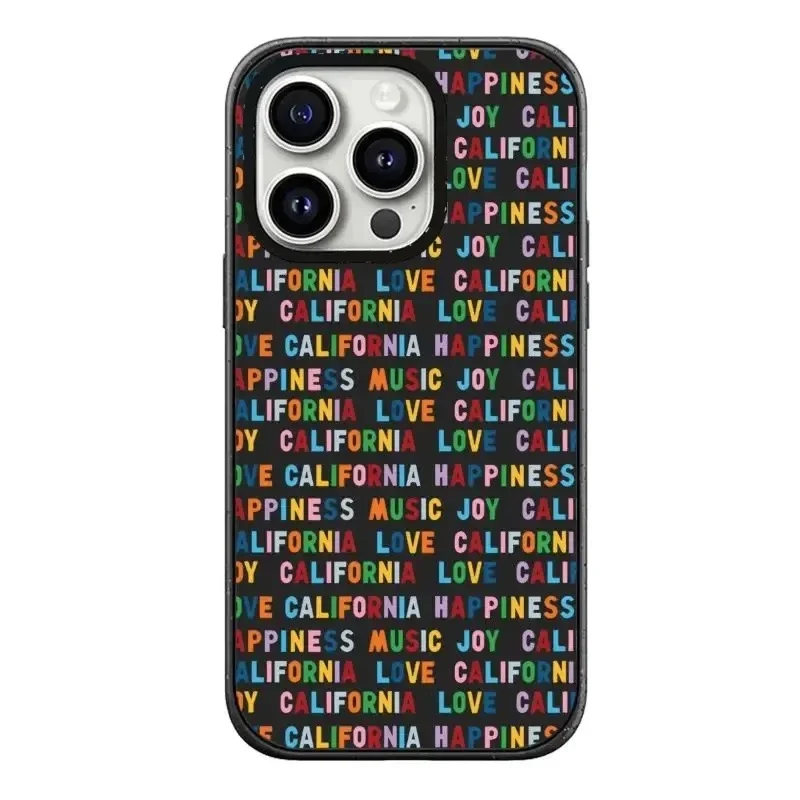 

Colorful Letters 2.0 Acrylic Black Border Phone Case Cover for iPhone 11 12 13 14 15 Pro Max Case