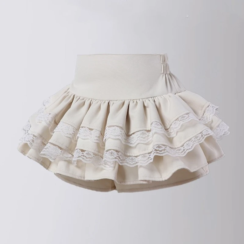 Skirt for Kids 2-12 Years Teenage School College Style Plaid High Waist Summer Thin Versatile Dance A-line Short Girls Skirt